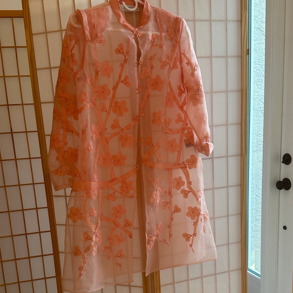 Fabulous Floral Embroidered Sheer Coat